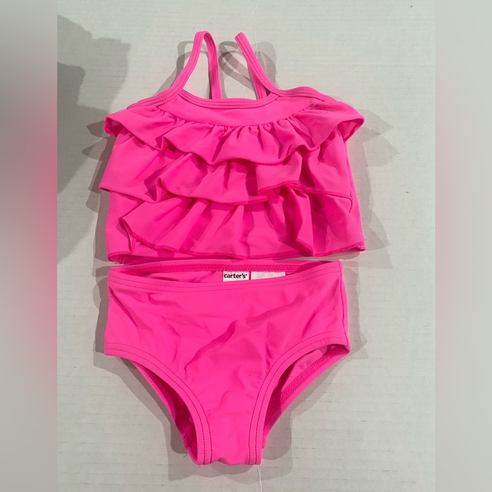 Carters baby girl hot pink tankini size 6 months